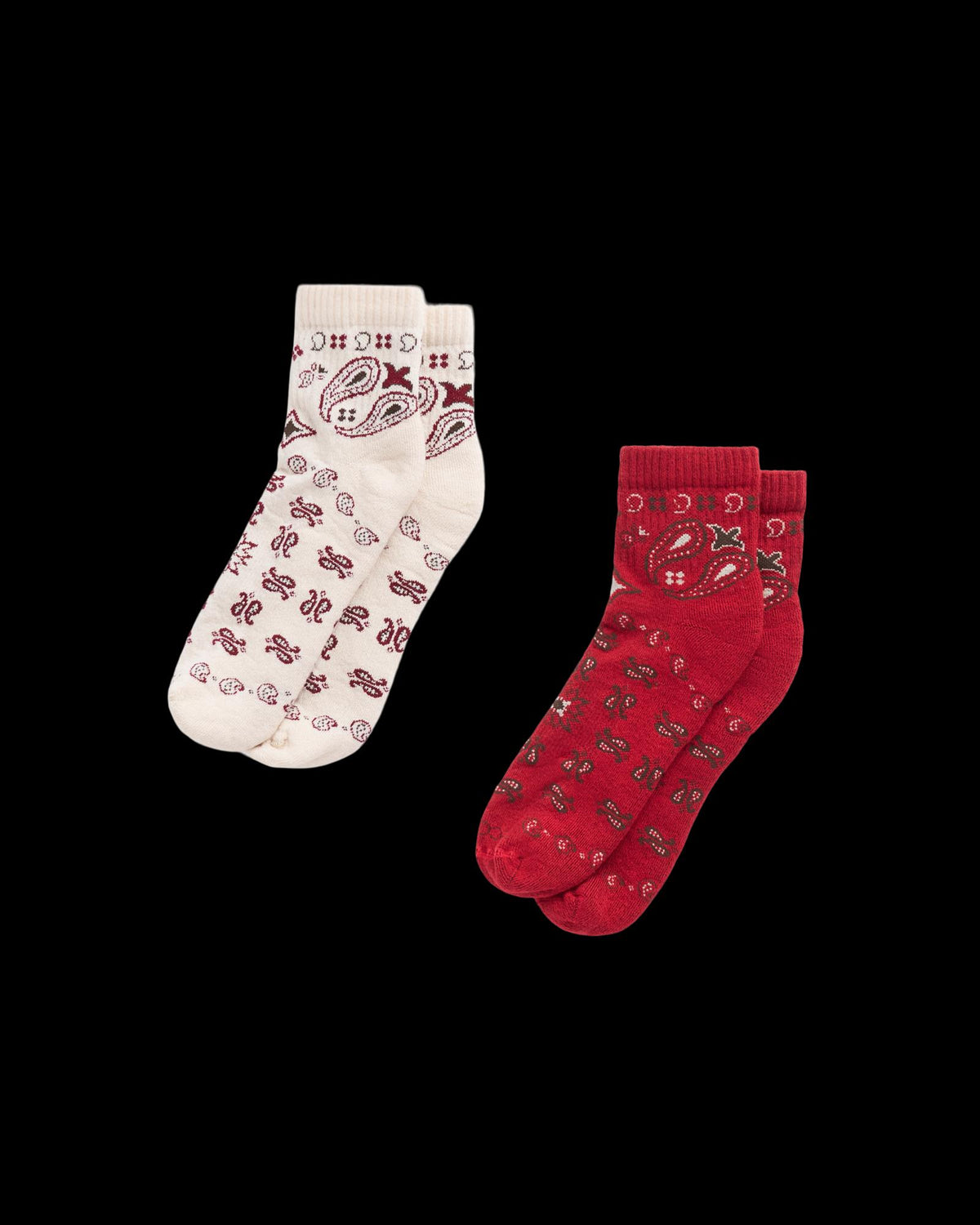 Front view of Hiker Socks (2-Pack) - Bandana Multi on plain background