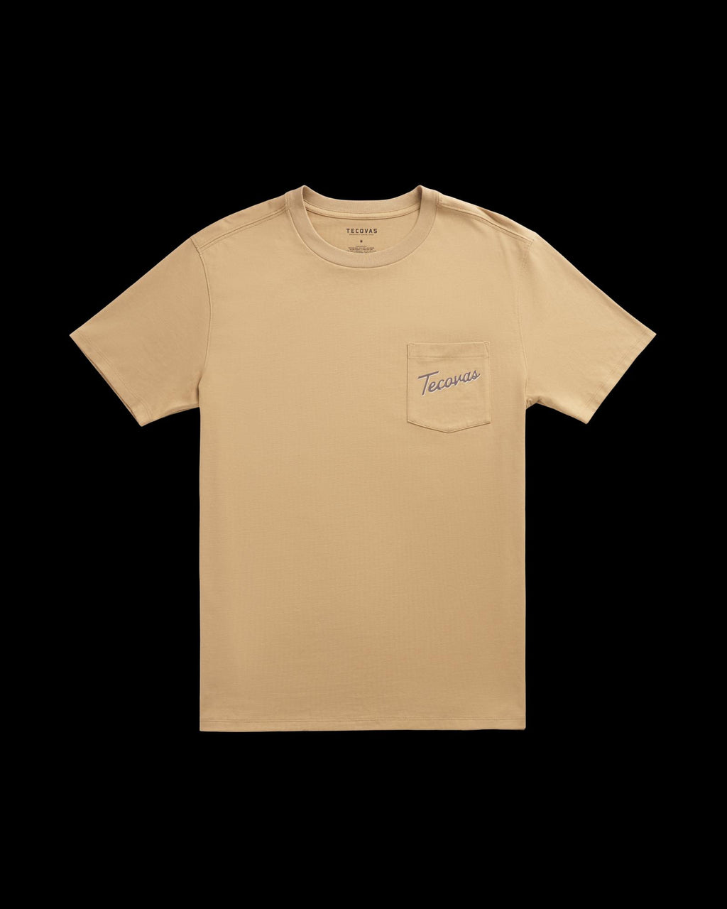 Closeup detail view of Men's Store Front Pocket T-Shirt - Khaki/Multi
