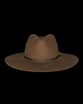 View of The Belle Wool Cowgirl Hat - Medium Brown