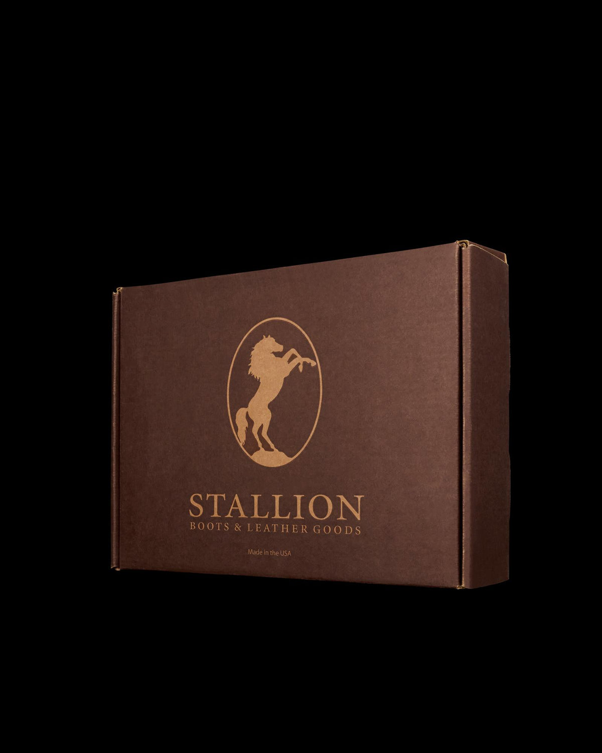 Quarterfront view of The Stallion x Tecovas Boot - Midnight Giant Gator on plain background