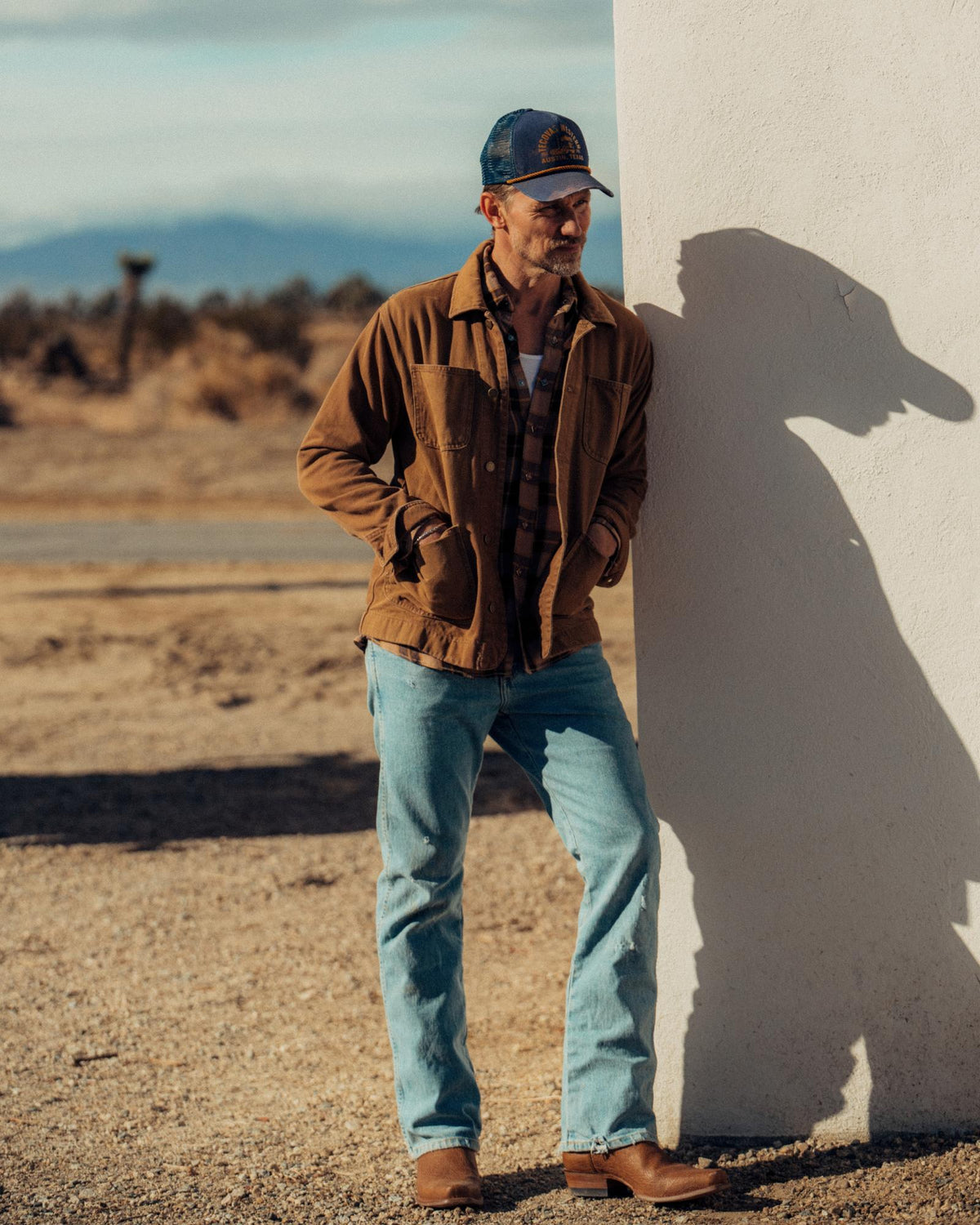 View of Men's Chore Jacket - Washed Tobacco