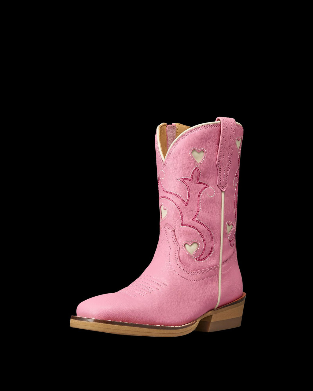 Quarterfront view of The Annie Hearts Toddler - Wild Rose on plain background