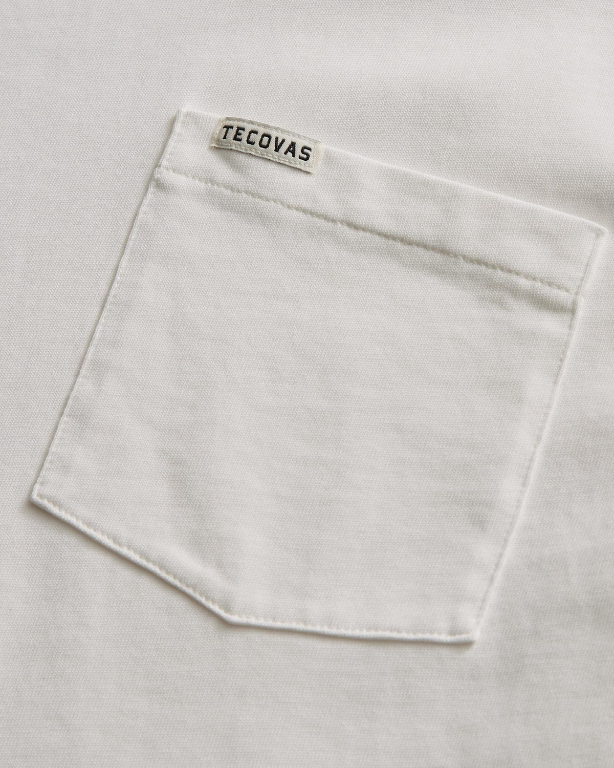 Closeup detail view of Standard Issue Pocket Tee - Bone