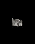 Front view of American Flag Magnetic Hat Pin - Dark Antique Nickel on plain background