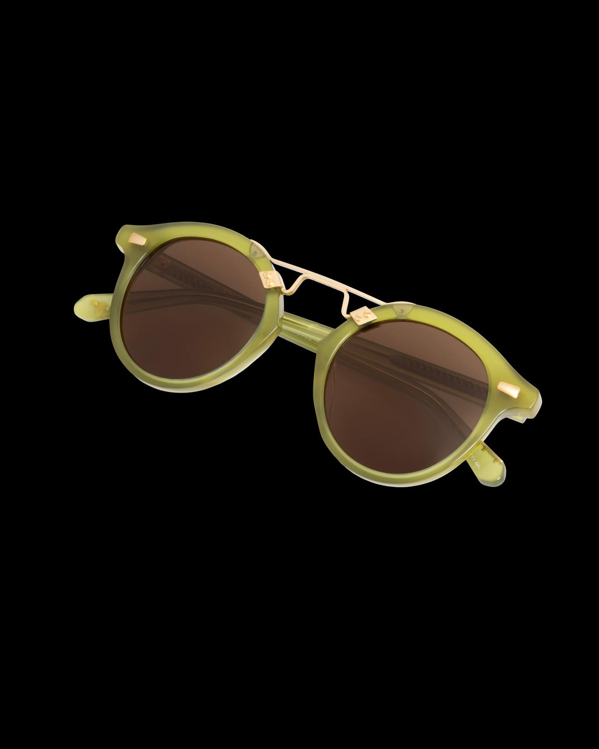 Top view of Tecovas x KREWE STL II - Cactus 18K on plain background