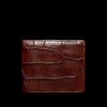 Front view of Alligator Billfold - Walnut on plain background