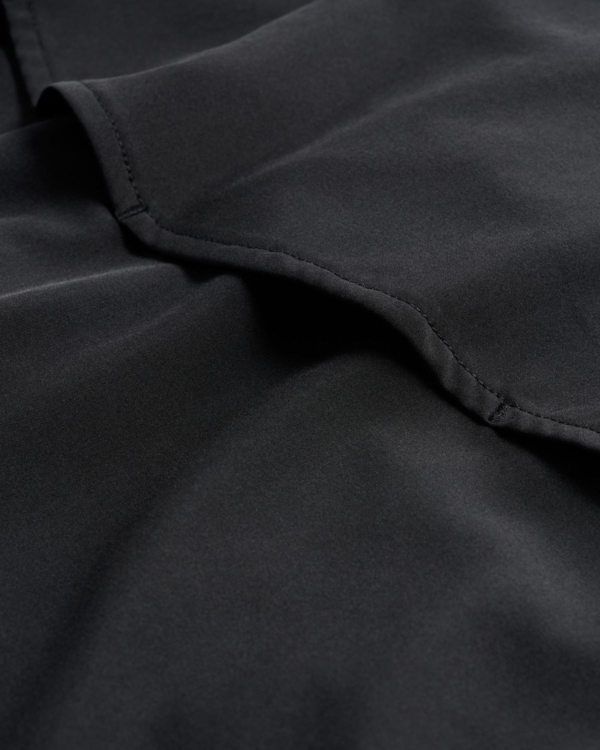 Closeup detail view of Men's Performance Western Pearl Snap SS - Black
