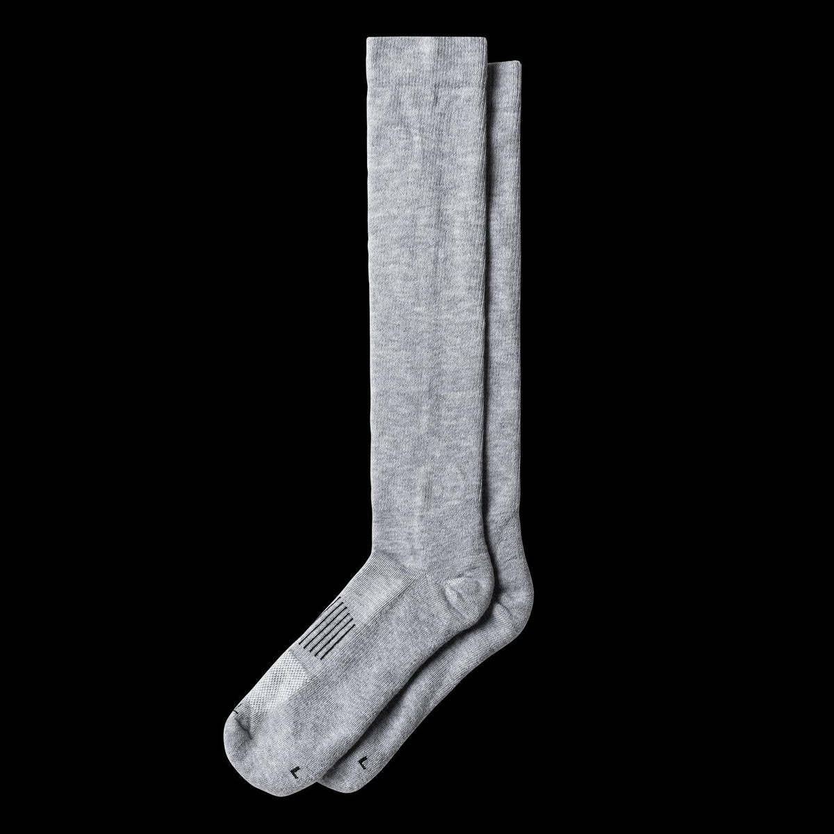 Pair view of Boot Socks - Gray on plain background