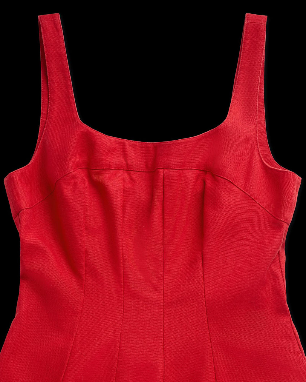 Closeup detail view of Women's Sleeveless A-Line Maxi Dress - Red