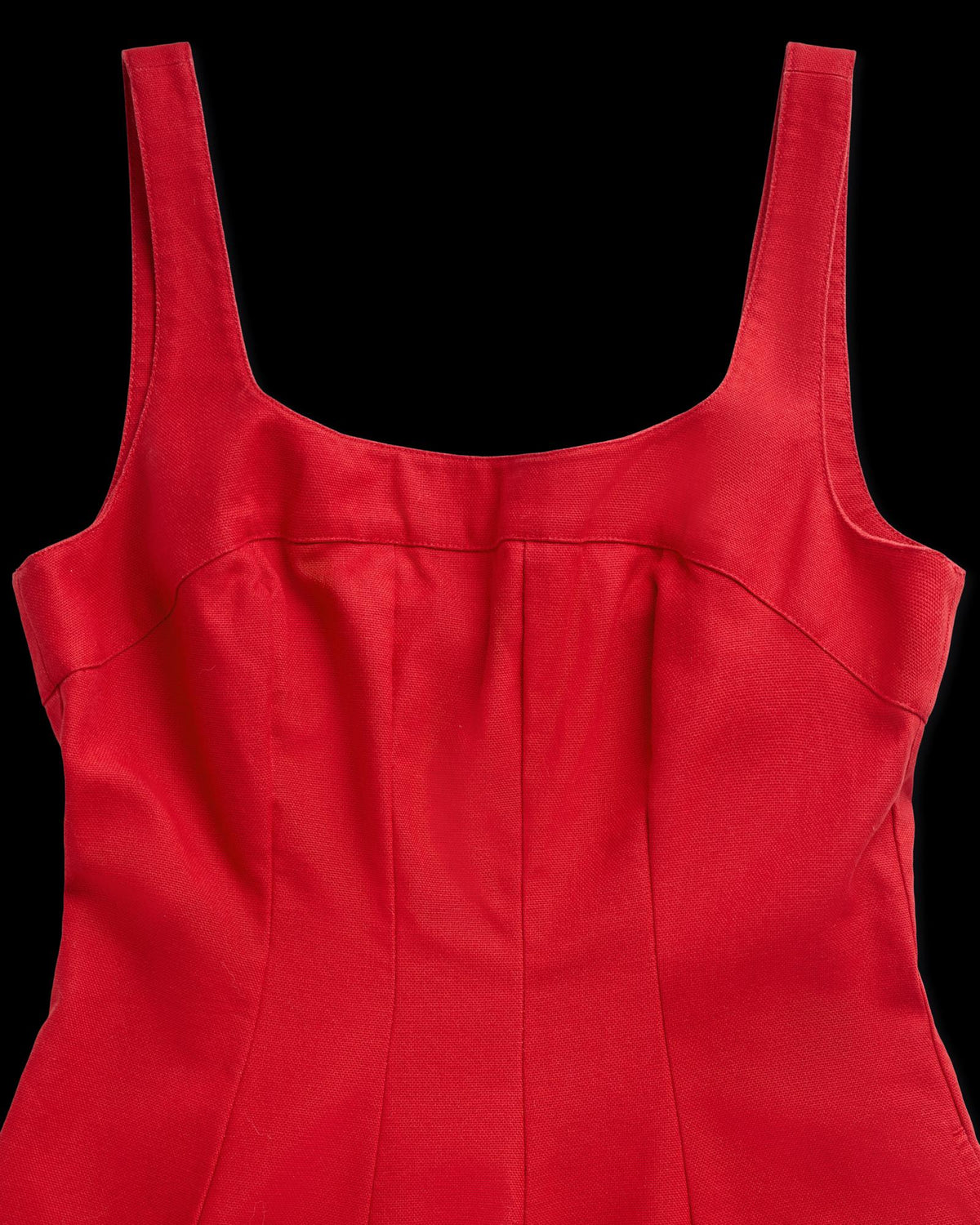 Closeup detail view of Women's Sleeveless A-Line Maxi Dress - Red