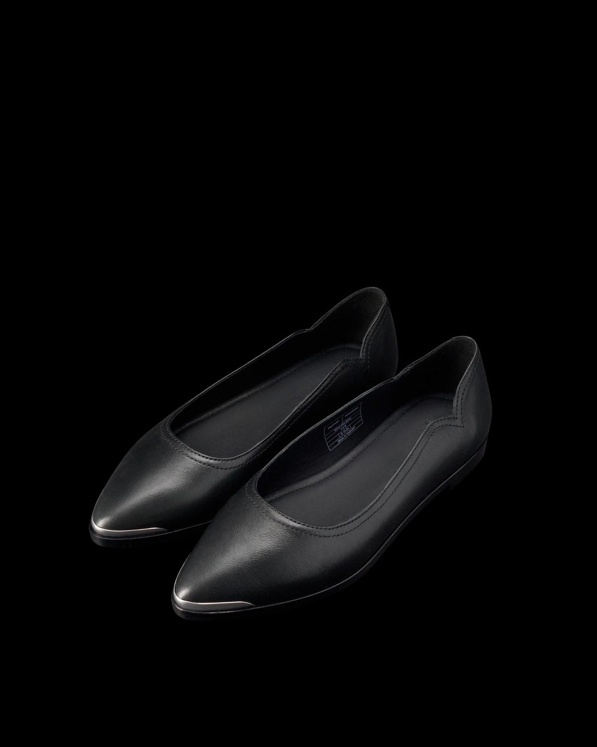 Quarterfront view of The Misty - Midnight Cowhide on plain background
