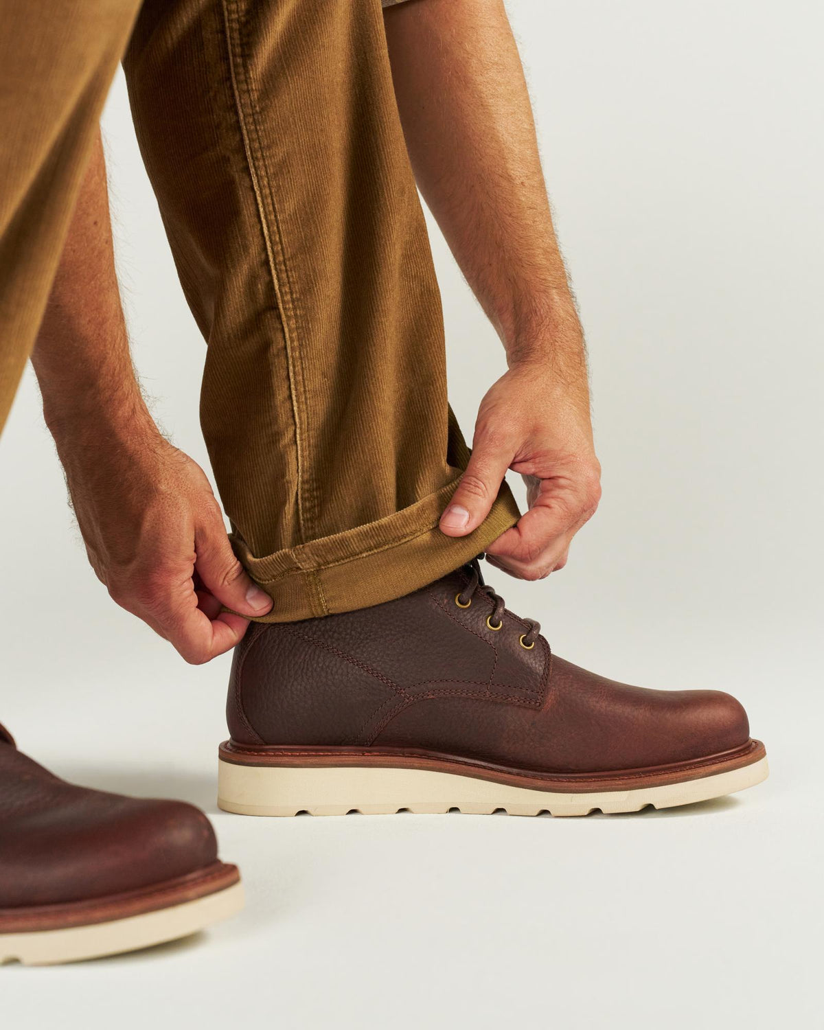 View of The Knox Lace Up - Tobacco Cowhide