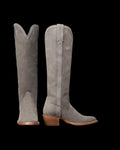 Pair view of The Abby Cavalier - Charcoal Suede on plain background