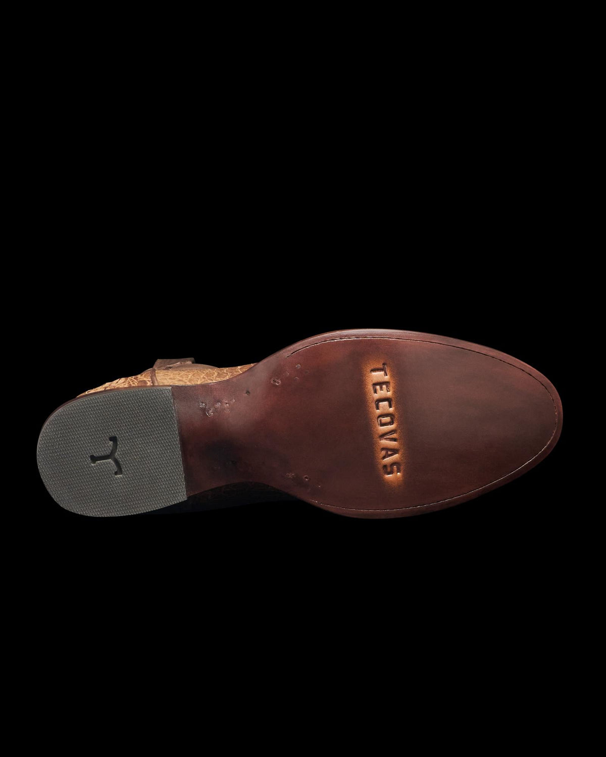 Sole view of The Dean - Toffee Caiman on plain background