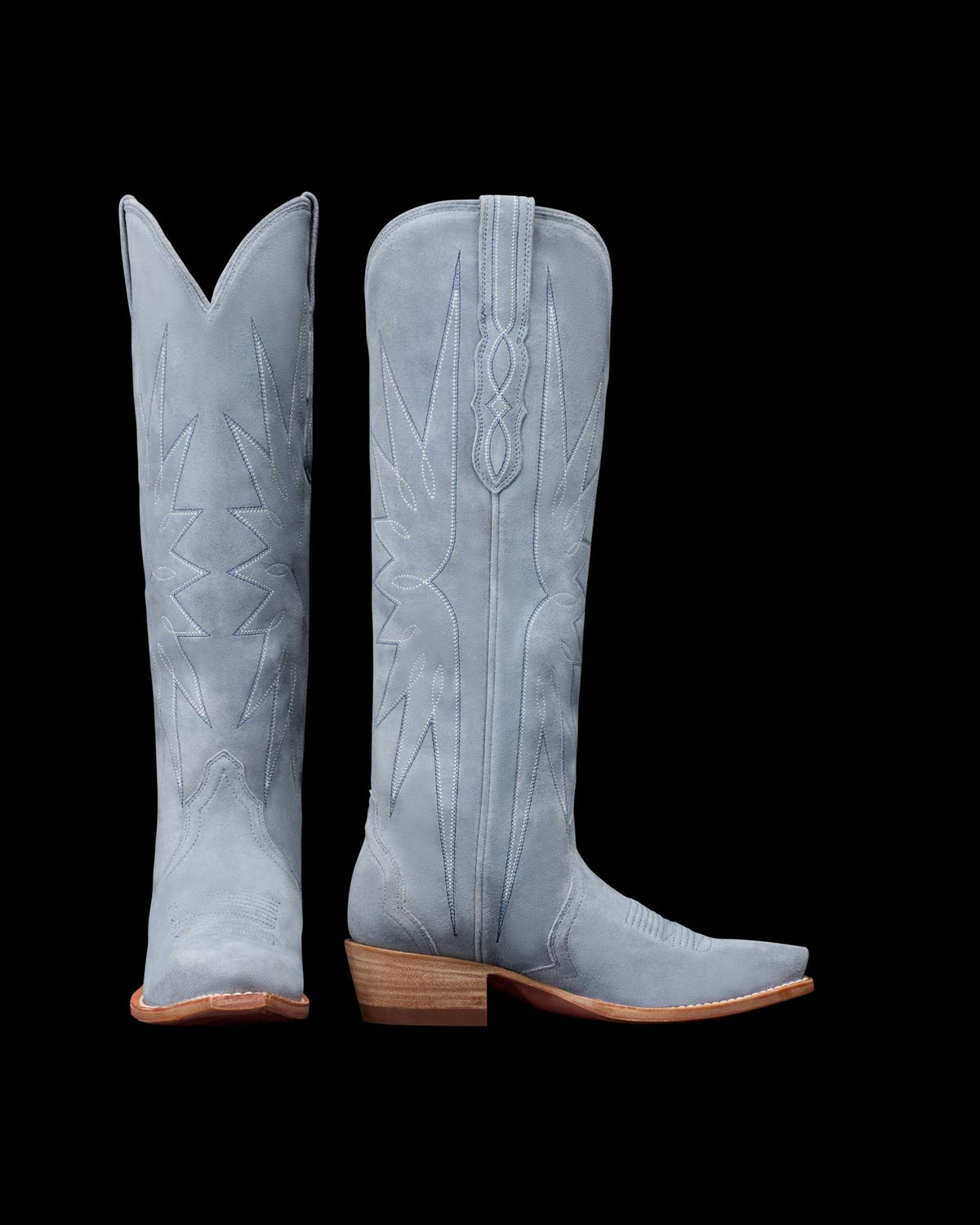 Pair view of The Loretta - Chambray Suede on plain background