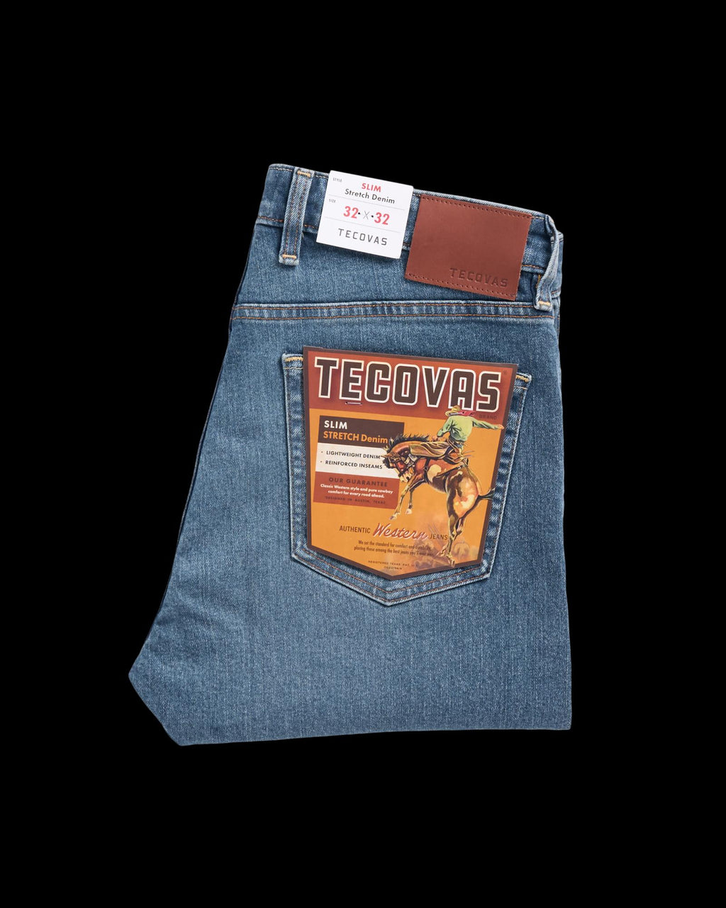 View of Men's Slim Stretch Denim - Medium Indigo