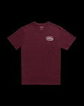 Front view of Men's Original Tecovas Rope Tee - Port / Bone on plain background