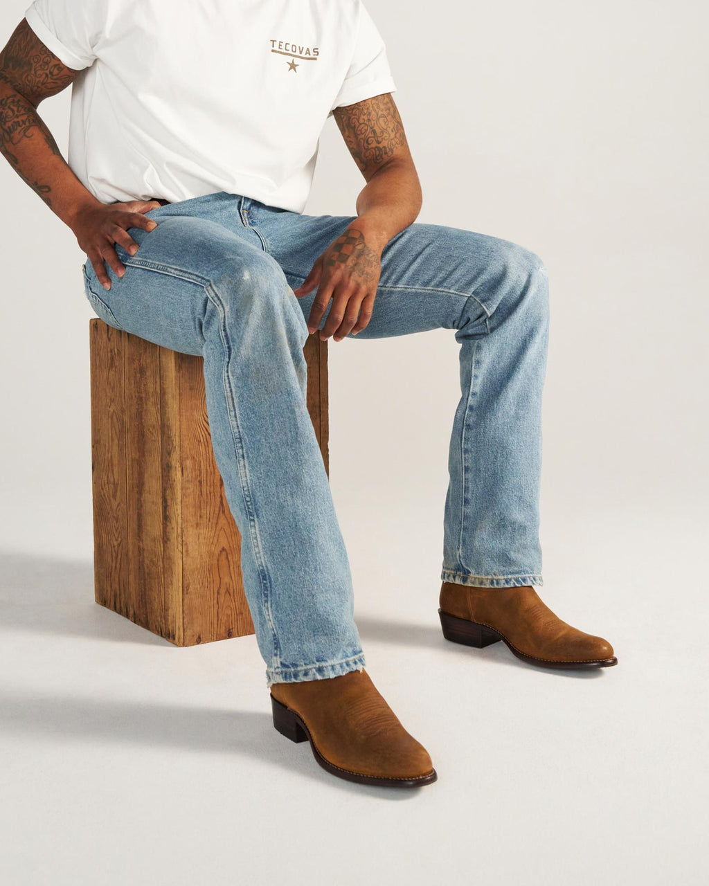 View of The Johnny - Husk Suede