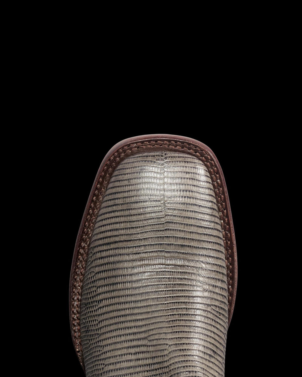 Toe view of The Doc Canyon - Gunmetal Lizard on plain background