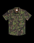 Closeup detail view of Men's Tecovas x Mossy Oak Performance Western Short Sleeve - Full Foliage
