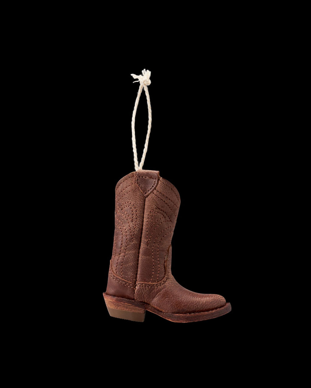 Profile view of Cartwright Boot Ornament - Scotch on plain background