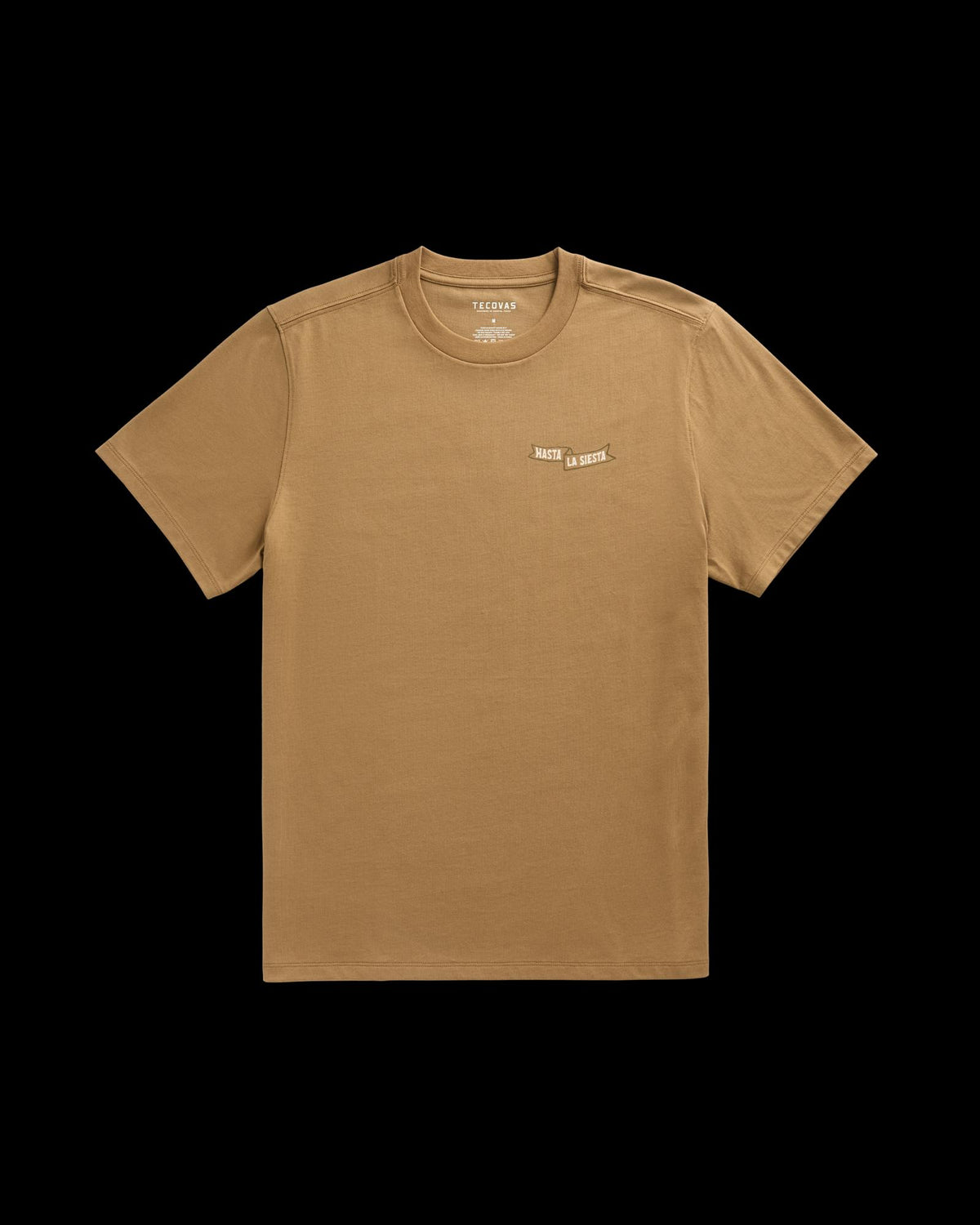 Front view of Men's Hasta La Siesta T-Shirt - Olivewood on plain background