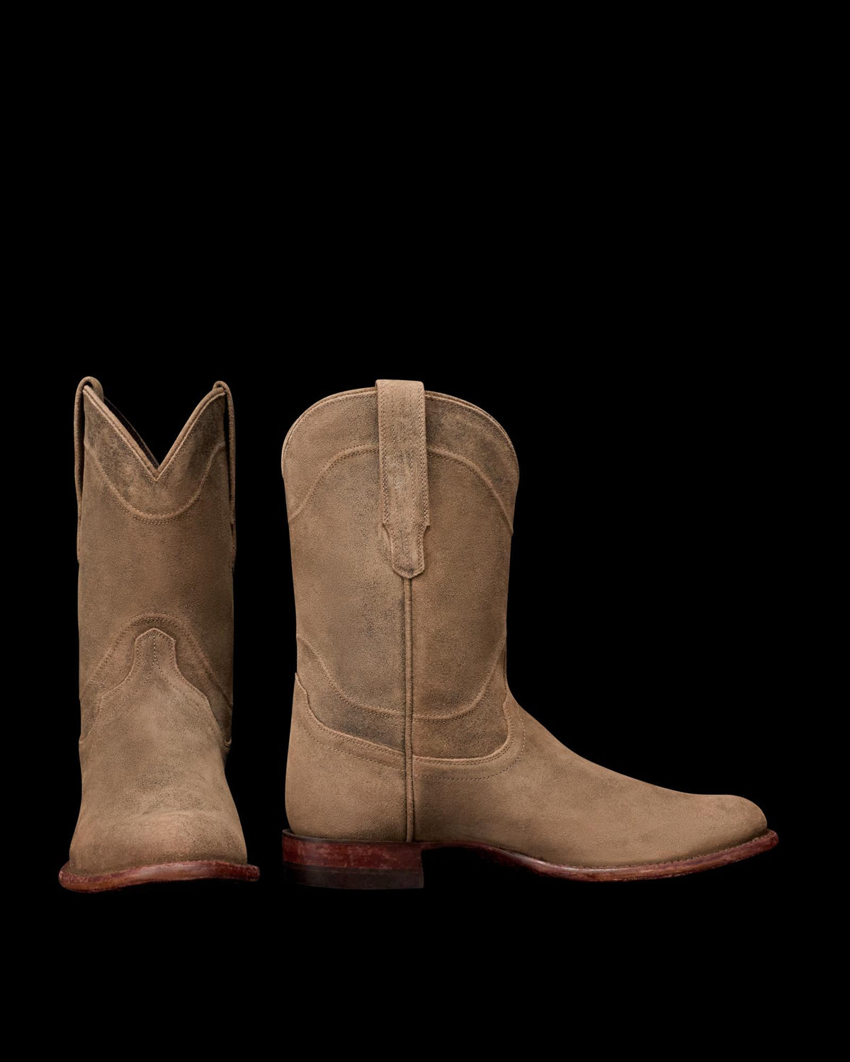 Pair view of The Earl - Gravel Suede on plain background