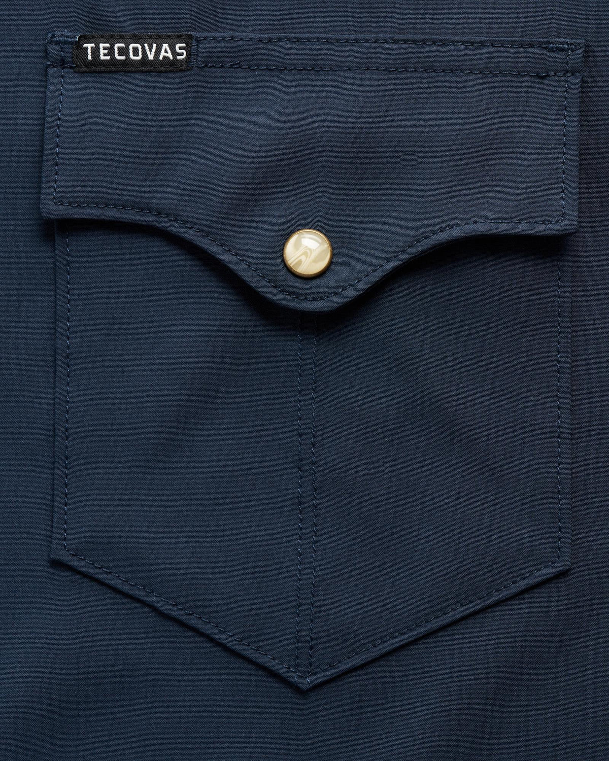 Closeup detail view of Men's Performance Western Pearl Snap - Navy