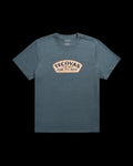 Front view of Men's Longhorn Badge T-Shirt - Dark Slate on plain background