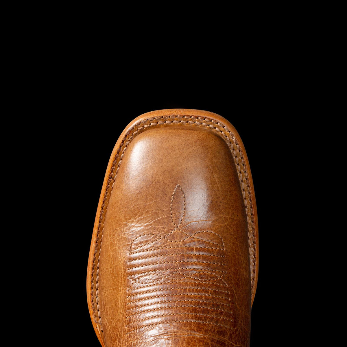 Toe view of The Doc - Tan on plain background