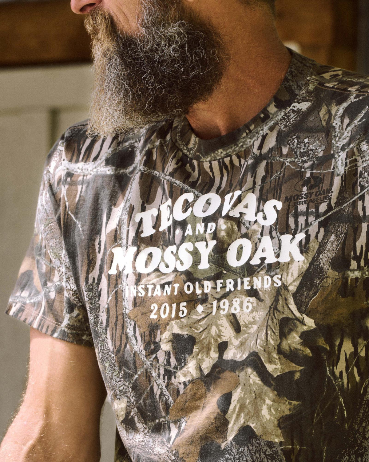View of Men's Tecovas x Mossy Oak Original Break Up T-Shirt - Original Break-Up