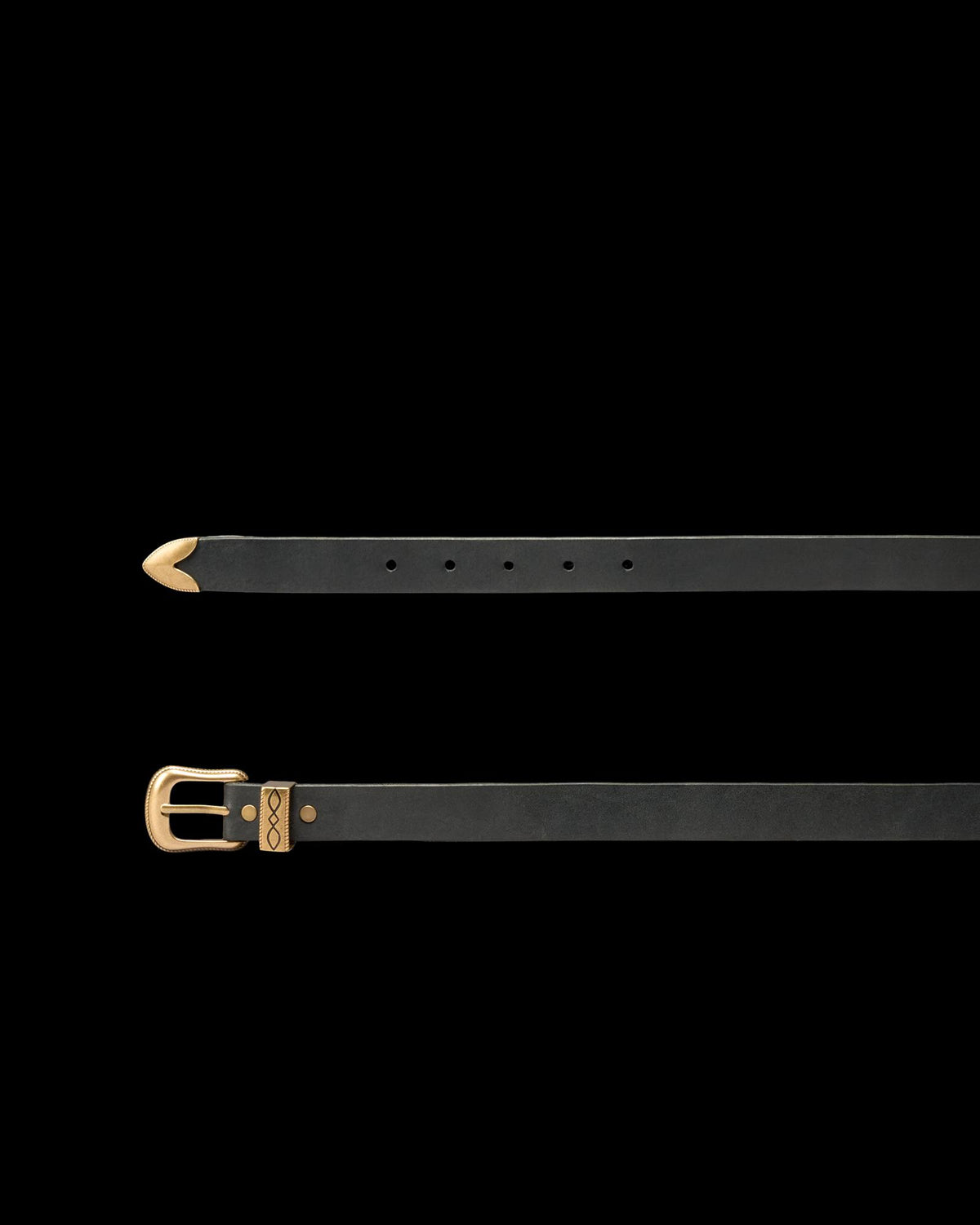 Closeup view of Women's 3 Piece Belt - Midnight