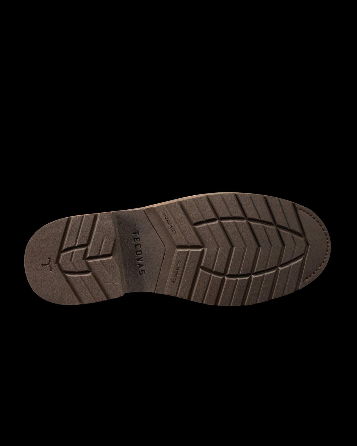 Toe view of The LH WP Round Comp Toe Work Boot - Tobacco Cowhide on plain background