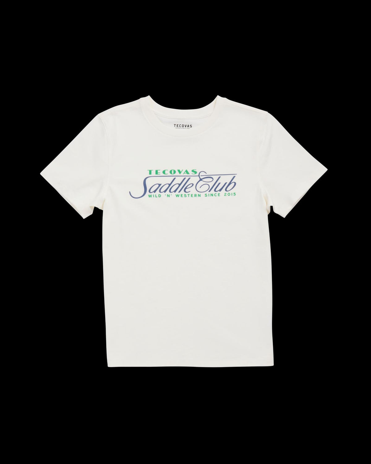 Front view of Women's Saddle Club Tee - Bone on plain background