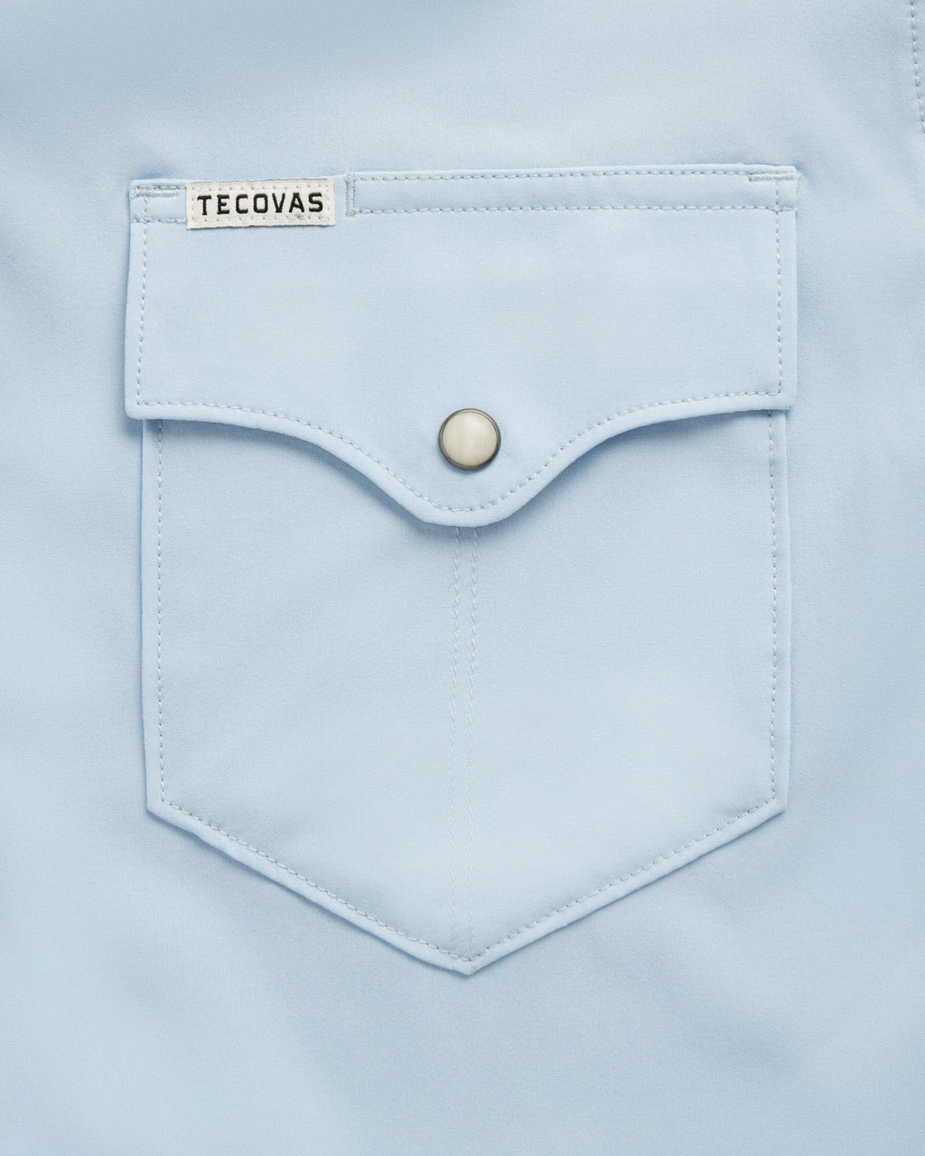 Closeup detail view of Men's Performance Western Pearl Snap SS - Sky