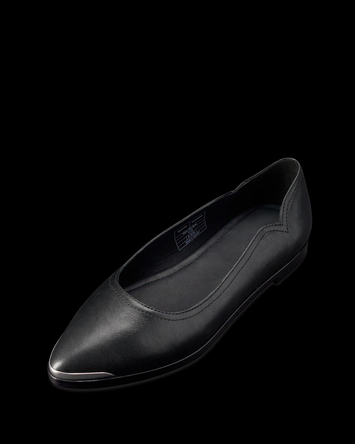 Quarterfront view of The Misty - Midnight Cowhide on plain background