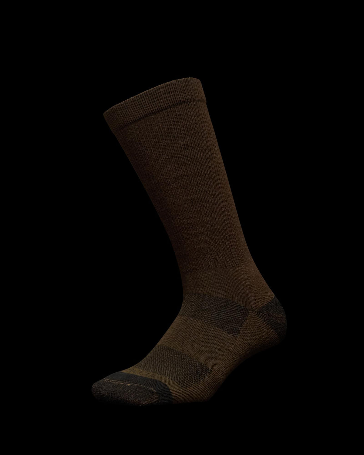 View of Mid-Calf Sock (3 Pack) - Tan / Dark Gray / Brown