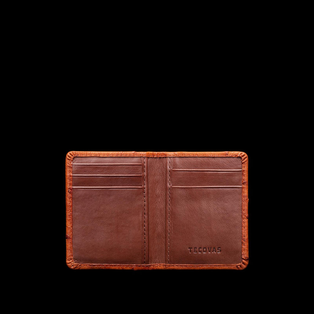 Front view of Bifold Card Case - Pecan on plain background