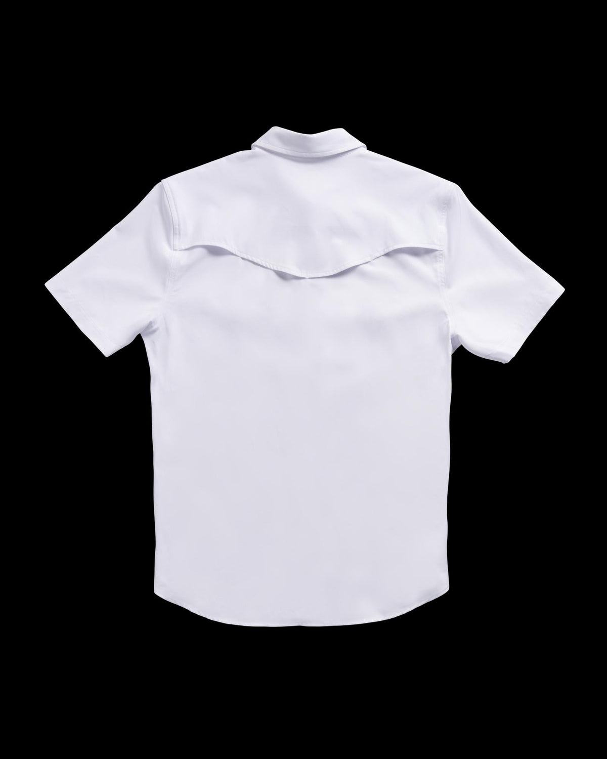 Closeup detail view of Men's Performance Western Pearl Snap SS - White