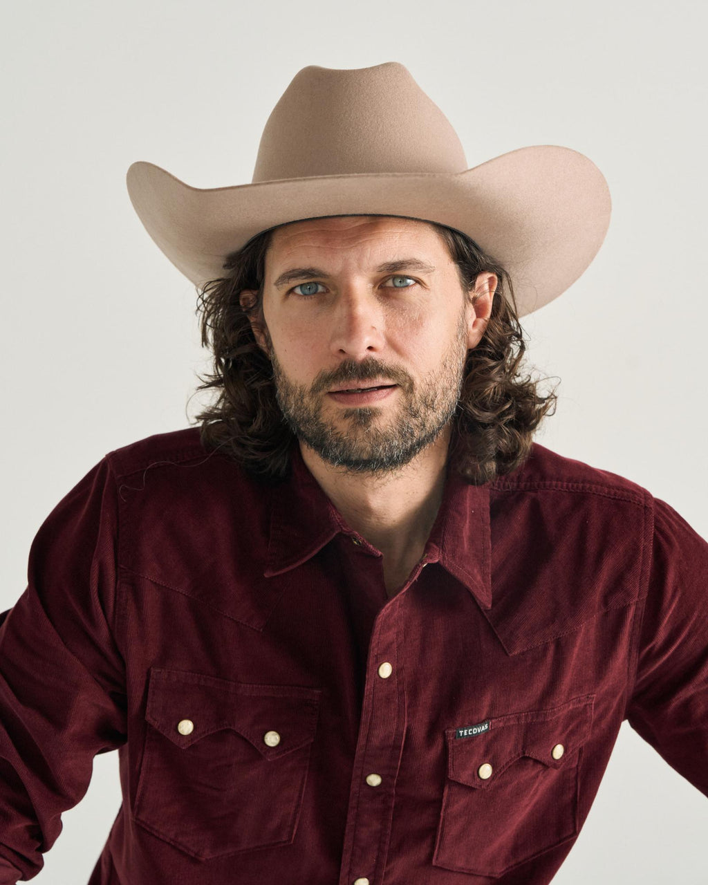View of Cattleman Wool Cowboy Hat - Khaki