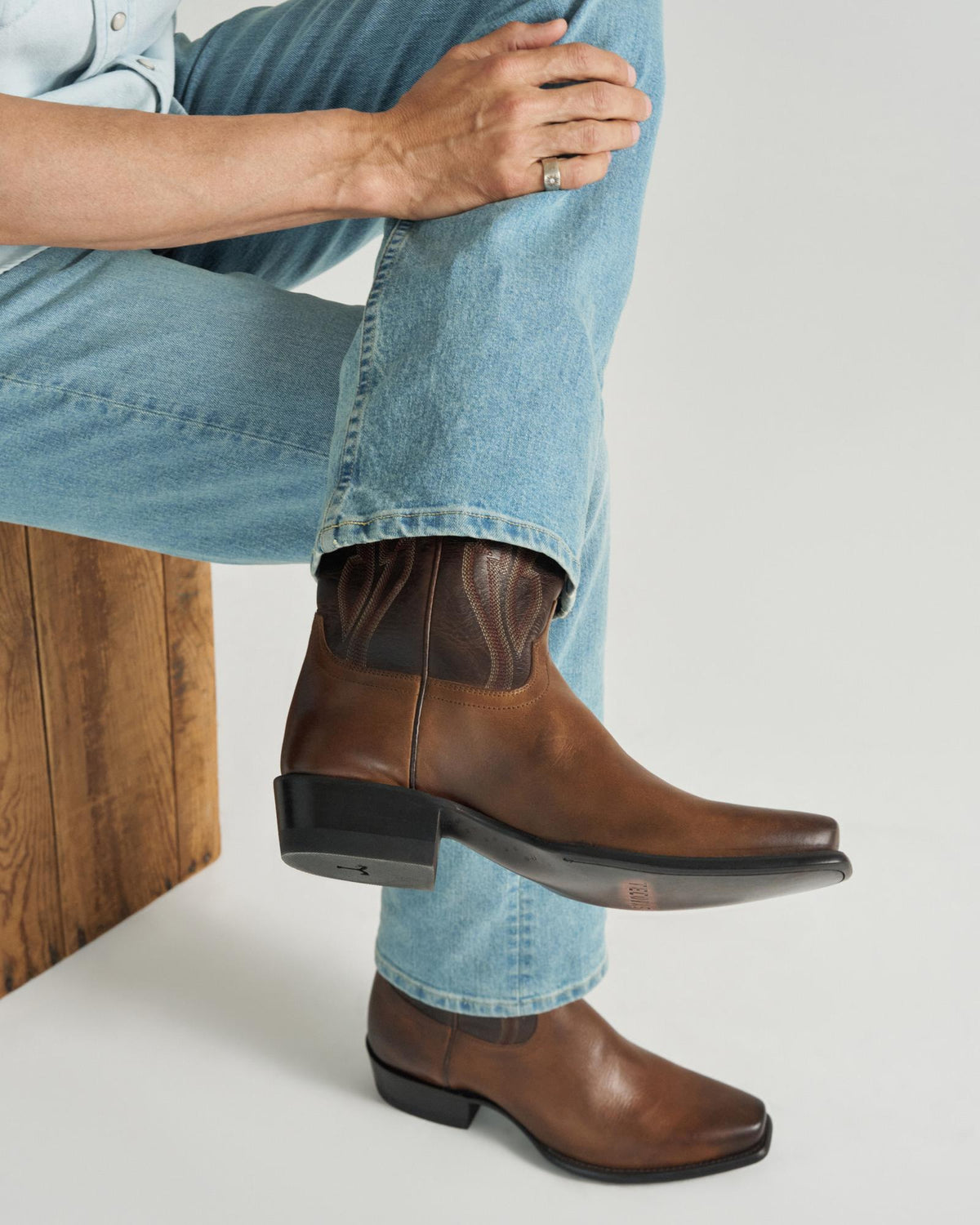 View of The Warren - Vintage Tan Cowhide