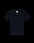 Flatlay of the men's black henley