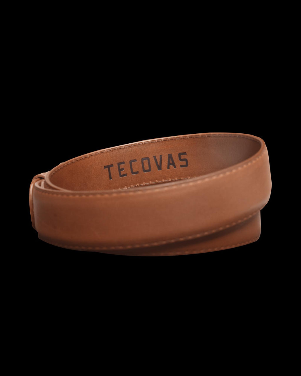 Back view of Men's Goat Belt II - Scotch on plain background