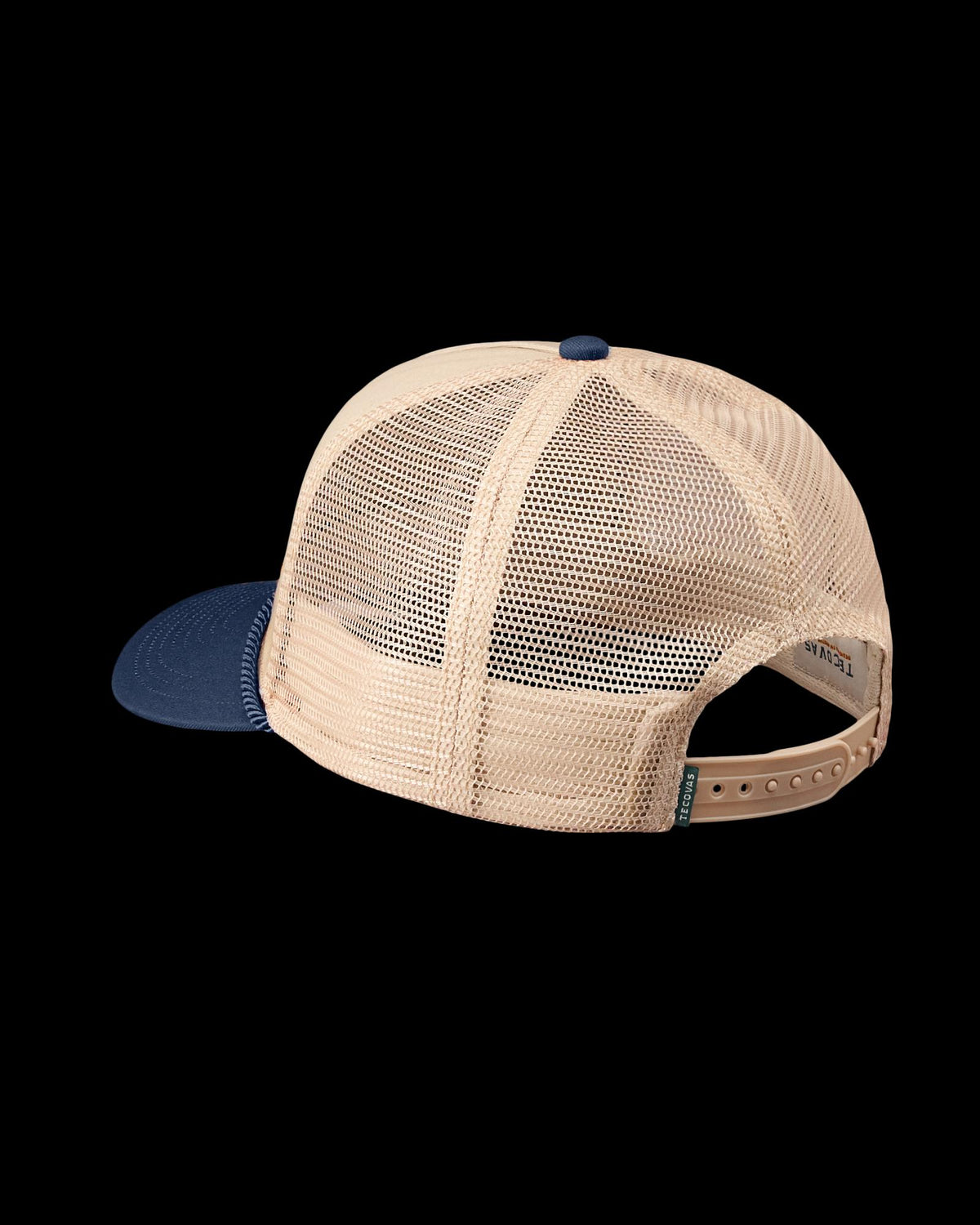 Quarterback view of Tecovas Badge Trucker - Navy on plain background