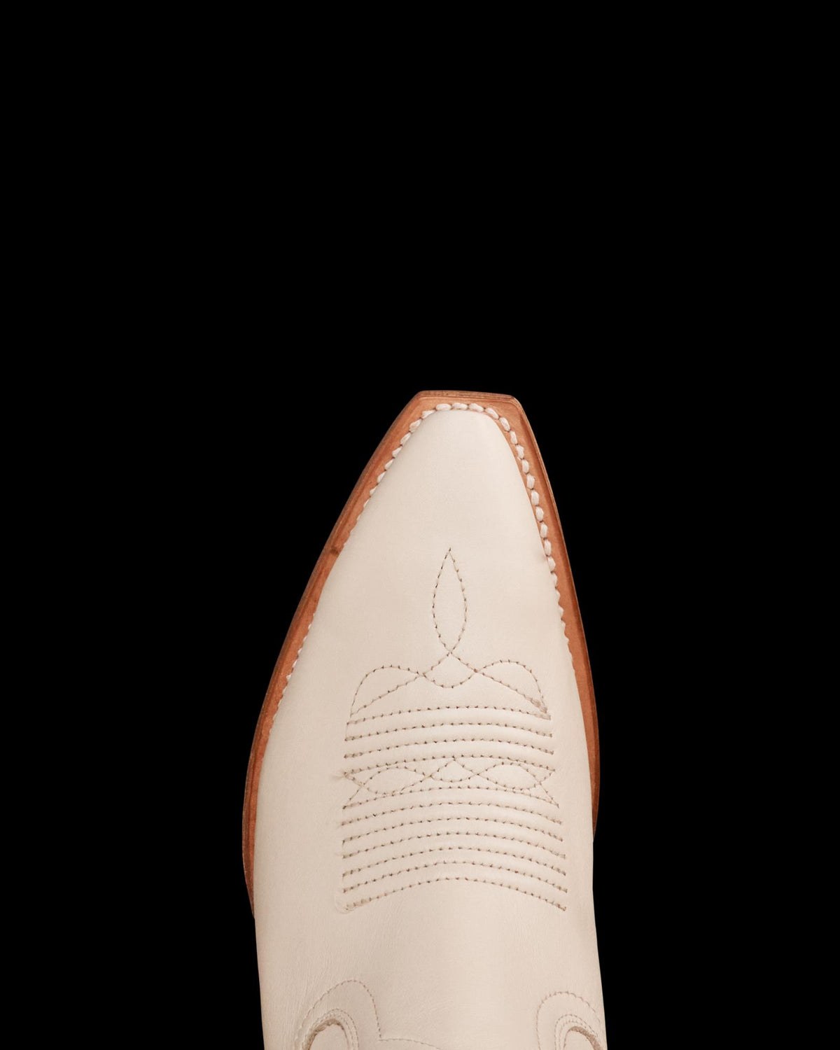 Toe view of The Annie - Bone on plain background