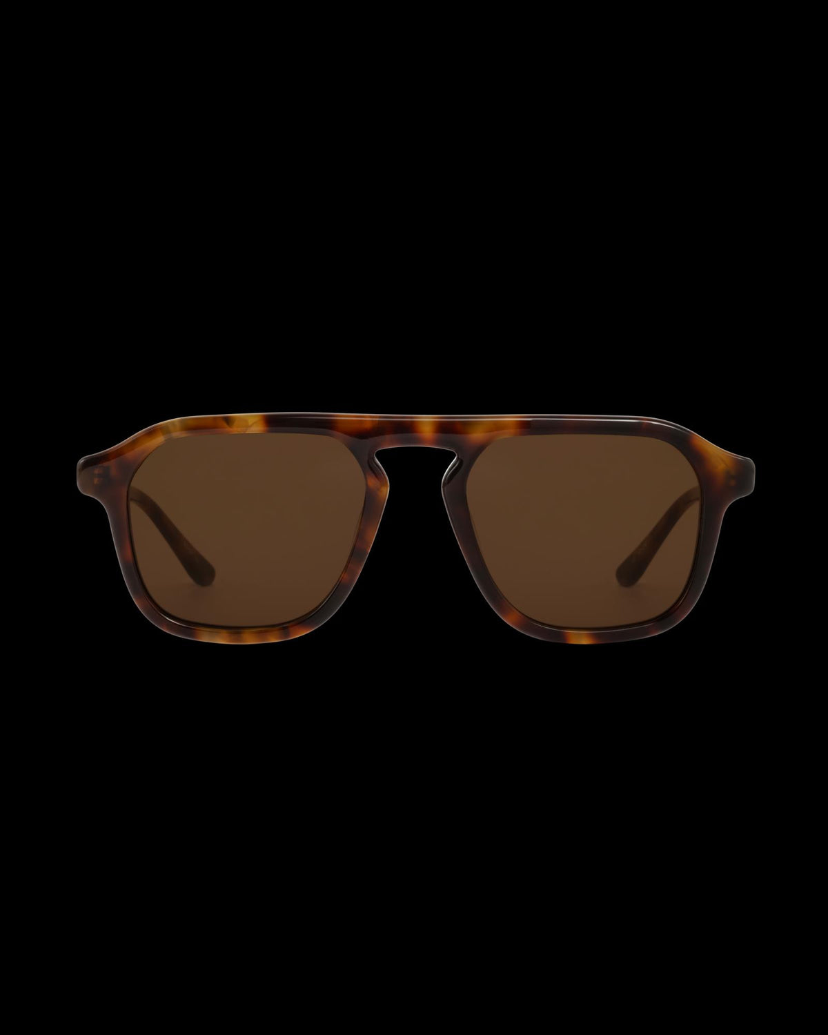 Front view of Tecovas x KREWE Zander - Havana on plain background