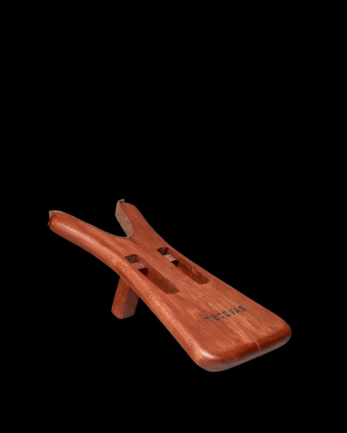 Quarterfront view of Travel Boot Jack - Brown/Mocha on plain background