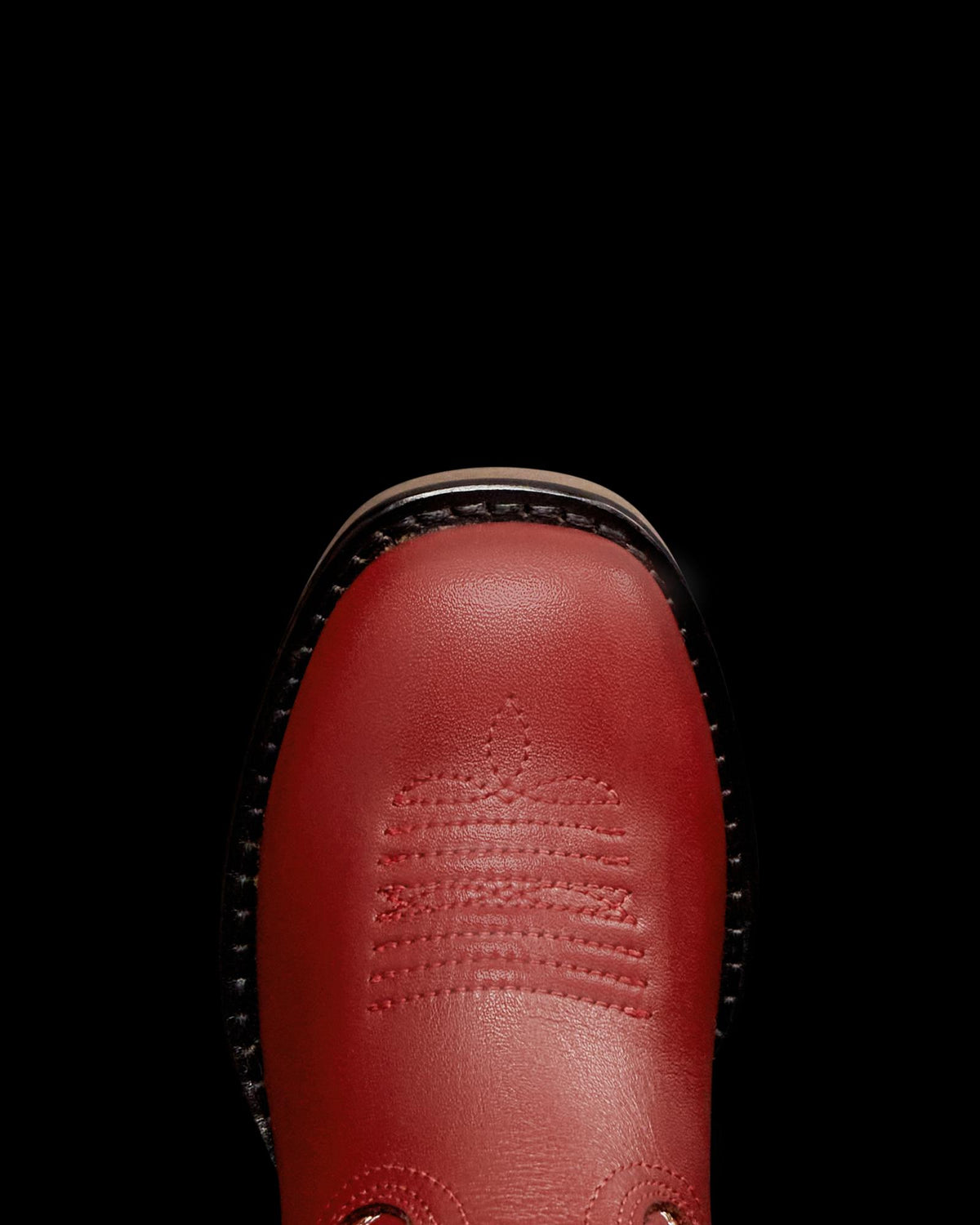 Toe view of The Annie Toddler - Scarlet on plain background
