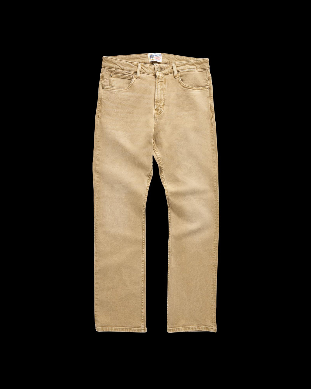 Front view of Men's Slim Straight Stretch Twill - Khaki on plain background
