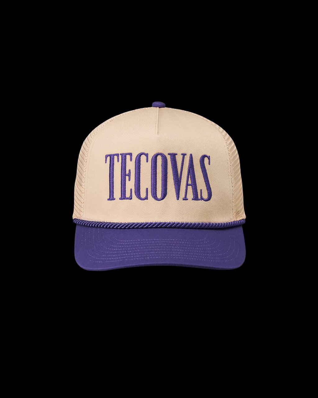 Front view of Tecovas Badge Trucker - Purple on plain background